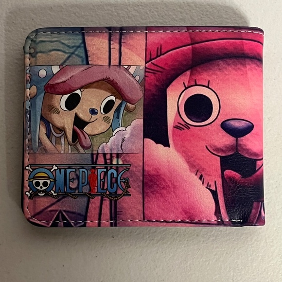 One Piece Tony Tony Chopper Faux Leather Wallet Pink Blue Anime Manga Luffy - Picture 2 of 10